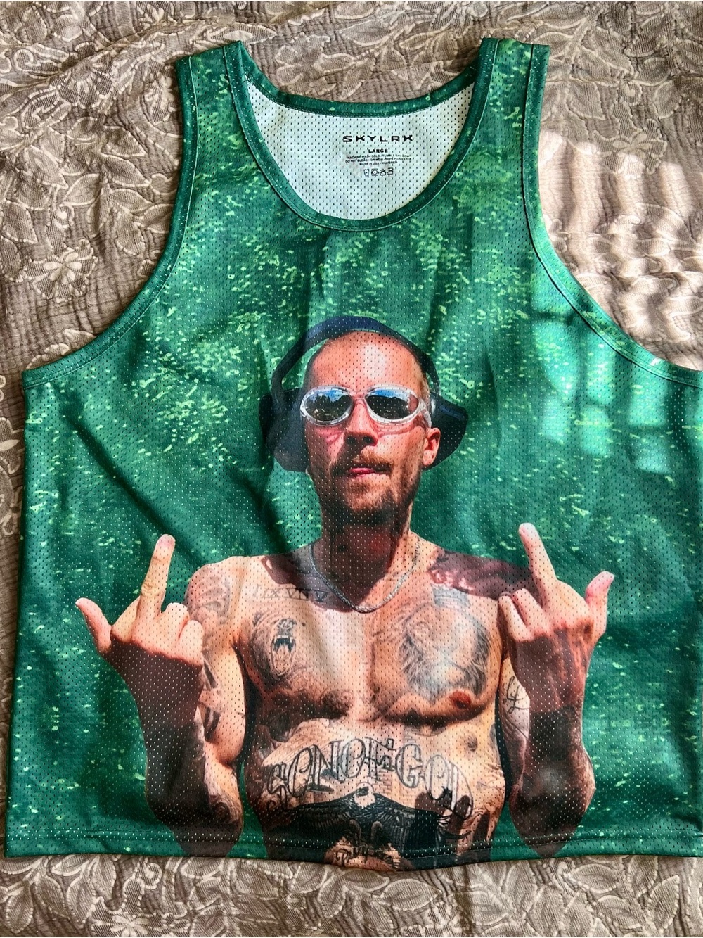 Limited Edition Justin Bieber SKYLRK Green Fingers Jersey Coachella 2026 Merch